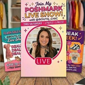 Poshmark Live Show Promotional Flyers!